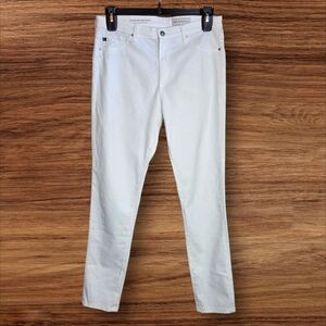 AG Adriano Goldschmied The High Rise Abbey Ankle White Jeans By Anthropologie 31